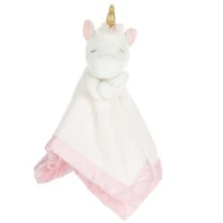 Carter's Unicorn Plush Stuffed Animal Snuggler Blanket - White/Pink