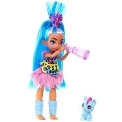 Cave Club Tella Doll (8 - 10-Inch) Prehistoric Fashion Doll With Dinosaur Pet