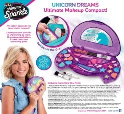 Cra-Z-Art Shimmer ‘n Sparkle All In One Beauty Compact Real Kids Makeup Kit -Cuddle House Toys Shop Cra Z ArtShimmer nSparkleAllinOneBeautyCompactRealKidsMakeupKit3