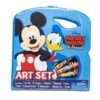 Disney Mickey Mouse Character Art Tote Activity Kit, Includes Markers, Crayons, Paint And More