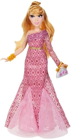 Disney Princess Style Series Aurora Fashion Doll, Contemporary Style Dress With Earrings, Purse, And Shoes, Toy For Girls 6 And Up
