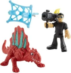 Jurassic World Figure Set - Dr. Malcolm & Dimetrodon, Park Workers & Pterodactyl, Muldoon & Raptor -Cuddle House Toys Shop Fisher PriceImaginextJurassicWorld Dr.Malcolm Dimetrodon2