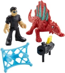 Jurassic World Figure Set - Dr. Malcolm & Dimetrodon, Park Workers & Pterodactyl, Muldoon & Raptor -Cuddle House Toys Shop Fisher PriceImaginextJurassicWorld Dr.Malcolm Dimetrodon3