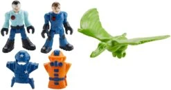 Jurassic World Figure Set - Dr. Malcolm & Dimetrodon, Park Workers & Pterodactyl, Muldoon & Raptor -Cuddle House Toys Shop Fisher PriceImaginextJurassicWorld ParkWorkers Pterodactyl4