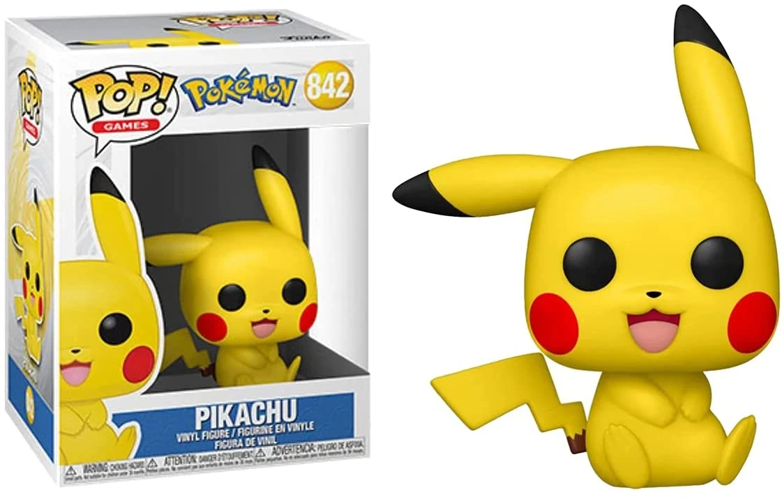Funko Pop! Games: Pokemon - Pikachu (Sitting), 3.75 Inches 2 Funko Pop! Games: Pokemon - Pikachu (Sitting), 3.75 Inches - Image 2