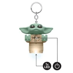 Lego Star Wars The Mandalorian Keychain Led Light - 3-Inch-Tall Figure Assortment - Pick Your Favorite One -Cuddle House Toys Shop Grogu KeyLight