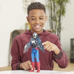 Hasbro Spider-Man Maximum Venom Titan Hero Venom Captain America With Starter, Projectile, 6 Accessories, Age 4+ -Cuddle House Toys Shop HasbroE8683Spider ManMaximumVenomTitanHeroVenomCaptainAmericawithStarter Projectile 6Accessories Age4 10