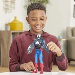 Hasbro Spider-Man Maximum Venom Titan Hero Venom Captain America With Starter, Projectile, 6 Accessories, Age 4+ -Cuddle House Toys Shop HasbroE8683Spider ManMaximumVenomTitanHeroVenomCaptainAmericawithStarter Projectile 6Accessories Age4 13