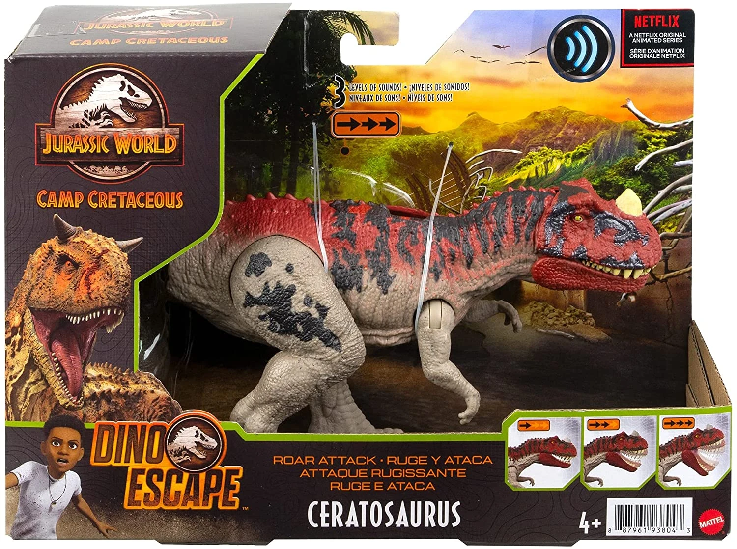 Target Jurassic World Roar Attack Ceratosaurus Camp Cretaceous Dinosaur Figure With Movable Joints, Realistic Sculpting, Strike Feature & Sounds, Carnivore 8 Target Jurassic World Roar Attack Ceratosaurus Camp Cretaceous Dinosaur Figure With Movable Joints, Realistic Sculpting, Strike Feature & Sounds, Carnivore - Image 8