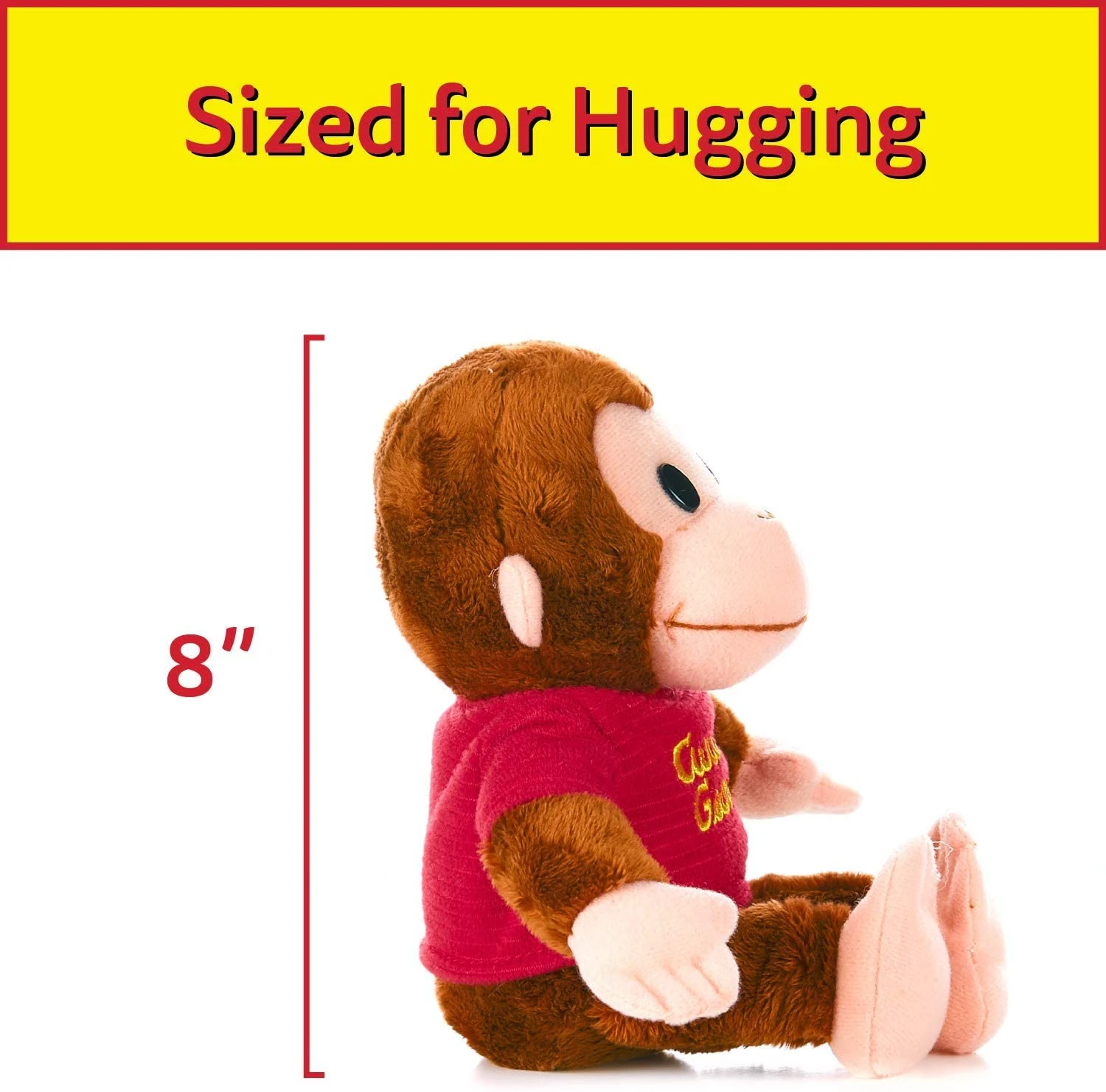 Medium Curious George Monkey Plush - Classic George 8" Super Soft, Adorable, Charmingly Detailed Stuffed Animal 4 Medium Curious George Monkey Plush - Classic George 8" Super Soft, Adorable, Charmingly Detailed Stuffed Animal - Image 4