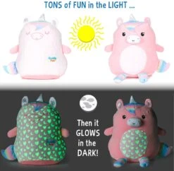 KIDS PREFERRED Double Sided Glow In The Dark Cuddle Pal Plush Toy, Starbright The Unicorn Stuffed Animal Plush 11.5 Inch -Cuddle House Toys Shop KIDSPREFERREDDoubleSidedGlowinTheDarkCuddlePalPlushToy StarbrightTheUnicornStuffedAnimalPlush11.5inch4