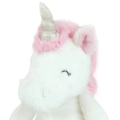 Carters Unicorn Plush White Pink Silver Horn - Baby Girl Stuffed Animal Lovey Toy -Cuddle House Toys Shop KidsPreferred1