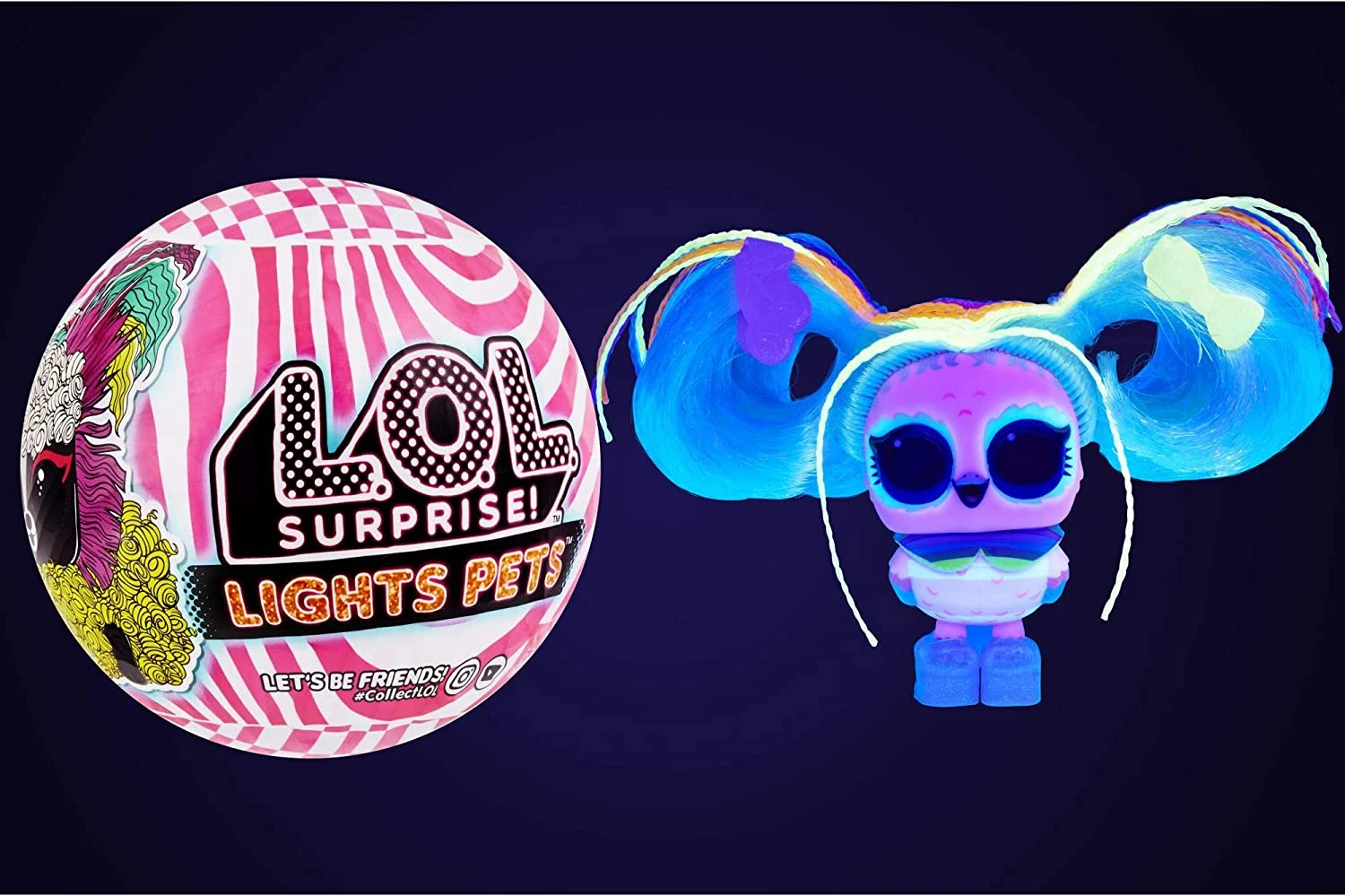 L.O.L. Surprise! Lights Pets With Real Hair & 9 Surprises Including Black Light Surprises 2 L.O.L. Surprise! Lights Pets With Real Hair & 9 Surprises Including Black Light Surprises - Image 2