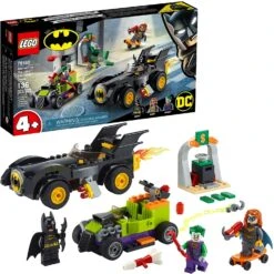 LEGO DC Batman: Batman Vs. The Joker: Batmobile Chase 76180 Collectible Building Toy; Includes Batman, Batgirl And The Joker Minifigures Plus Buildable Batmobile And Hot Rod, New 2021 (136 Pieces)