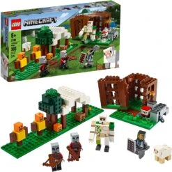 LEGO Minecraft The Pillager Outpost 21159 Awesome Action Figure Brick Building Playset For Kids Minecraft Gift, New 2020 (303 Pieces)