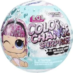 LOL Surprise Glitter Color Change Lil Sis With 5 Surprises- Collectible Doll Including Sparkly Fashion Accessories