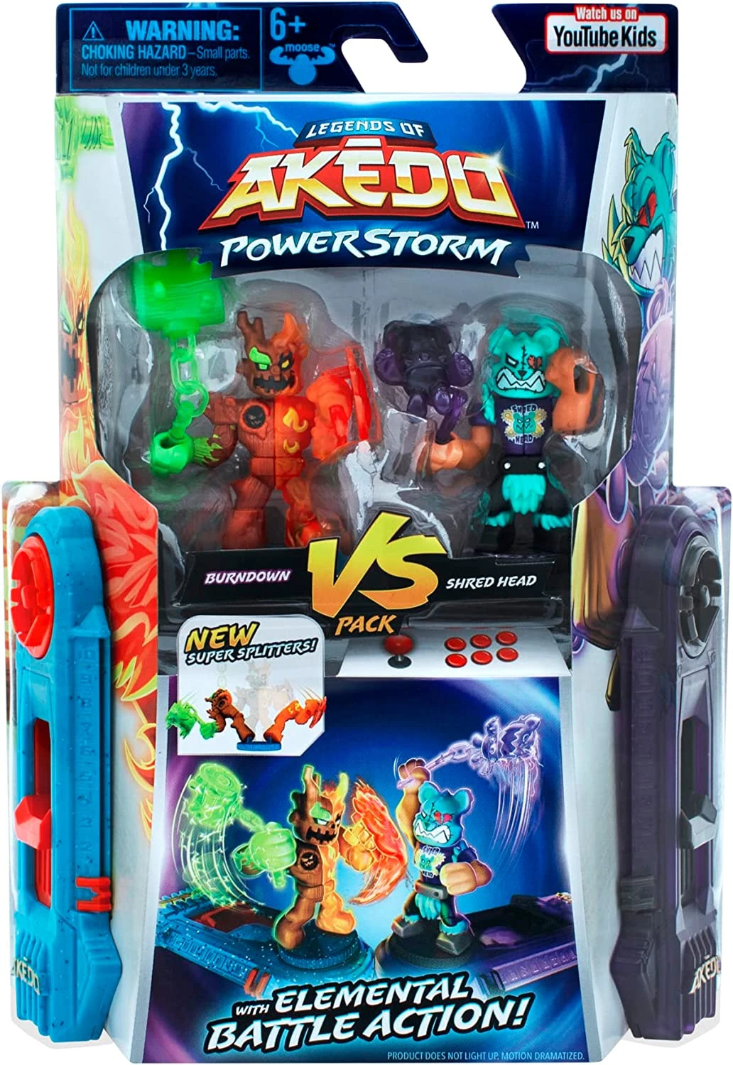 Legends Of Akedo Power Storm - Versus Pack - 2 Mini Battling Warriors And 2 Battle Controllers - Burndown Versus Shred Head 2 Legends Of Akedo Power Storm - Versus Pack - 2 Mini Battling Warriors And 2 Battle Controllers - Burndown Versus Shred Head - Image 2