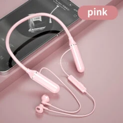 Magnetic Bluetooth Neckband Sport Headphones (White Or Pink) -Cuddle House Toys Shop MAGNETICBLUETOOTHNECKBANDSPORTSEARPHONE3 bcfd4f6a e7c2 459f b5fa 058df0e9f064