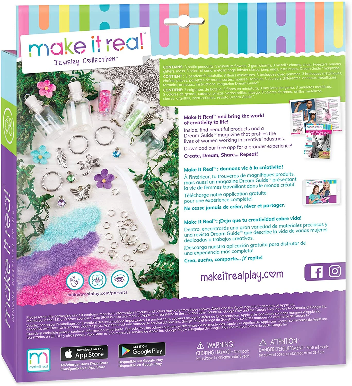 Make It Real 1305 DIY Terrarium Jewelry- Terrarium Bottle Pendant Making Kit For Girls 2 Make It Real 1305 DIY Terrarium Jewelry- Terrarium Bottle Pendant Making Kit For Girls - Image 2