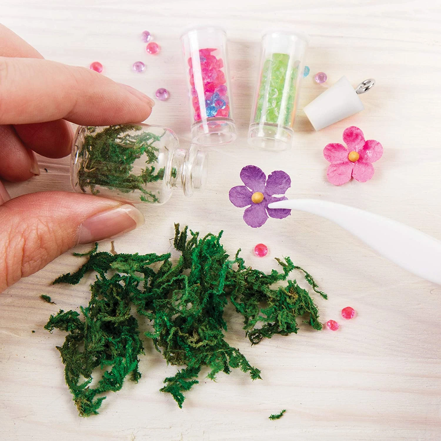 Make It Real 1305 DIY Terrarium Jewelry- Terrarium Bottle Pendant Making Kit For Girls 5 Make It Real 1305 DIY Terrarium Jewelry- Terrarium Bottle Pendant Making Kit For Girls - Image 5