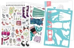 Make It Real – Fashion Design Sketchbook: City Style - Inspirational Fashion Design Coloring Book For Girls - Includes Sketchbook, Stencils, Stickers -Cuddle House Toys Shop MakeItReal FashionDesignSketchbook4