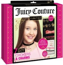 Make It Real – Juicy Couture Chokers & Charms. DIY Choker Jewelry Making Kit For Girls. Design And Create Girls Choker Necklaces With Juicy Couture Charms, Beads, Ribbons, And Chains