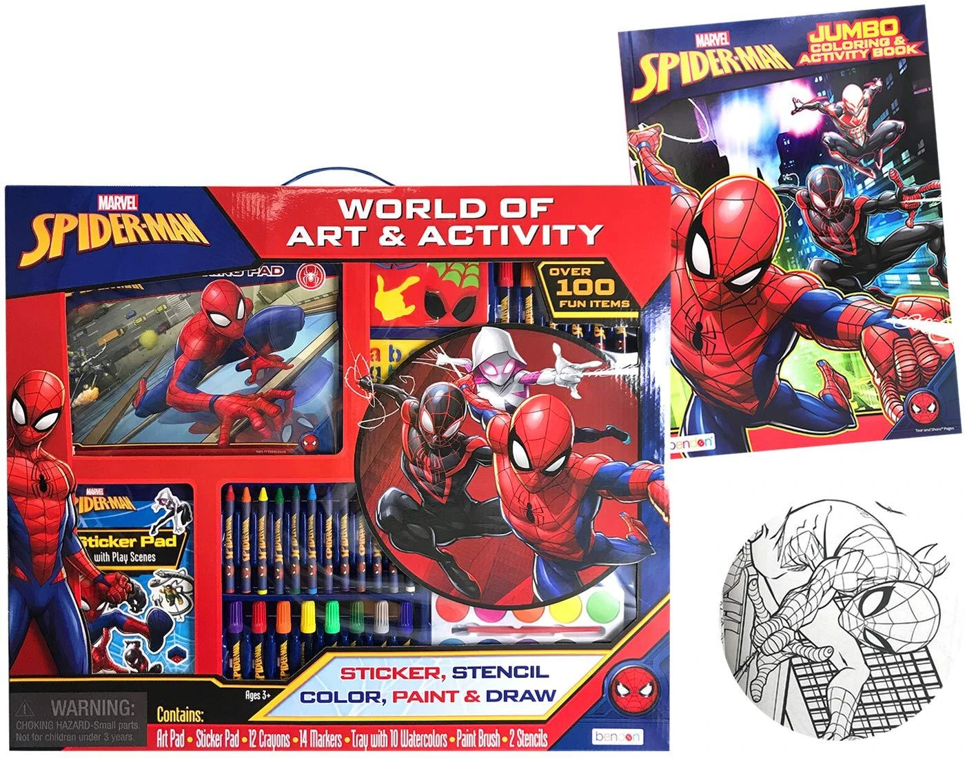 Marvel Superheroes Spiderman Stationery Art And Activity Gift Set With Over 100pcs- Painting And Drawing Kit 1 Marvel Superheroes Spiderman Stationery Art And Activity Gift Set With Over 100pcs- Painting And Drawing Kit