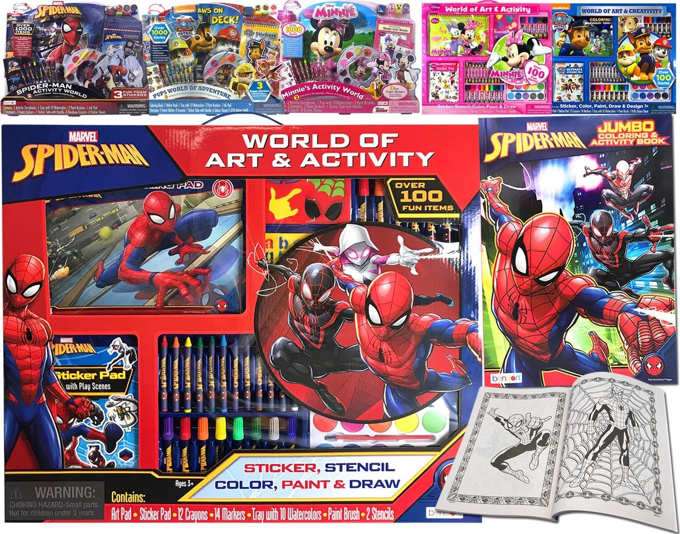 Marvel Superheroes Spiderman Stationery Art And Activity Gift Set With Over 100pcs- Painting And Drawing Kit 2 Marvel Superheroes Spiderman Stationery Art And Activity Gift Set With Over 100pcs- Painting And Drawing Kit - Image 2