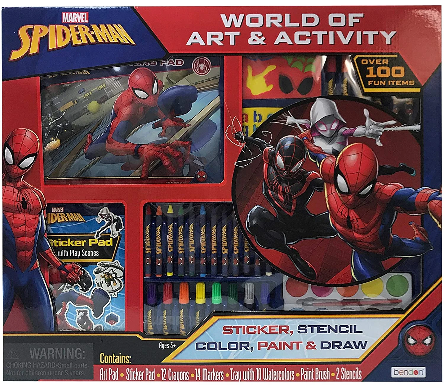 Marvel Superheroes Spiderman Stationery Art And Activity Gift Set With Over 100pcs- Painting And Drawing Kit 3 Marvel Superheroes Spiderman Stationery Art And Activity Gift Set With Over 100pcs- Painting And Drawing Kit - Image 3