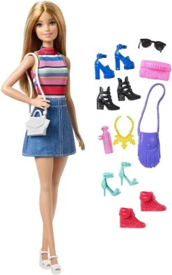 Mattel 19-Piece Barbie Doll And Accessory Set