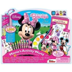 Minnie Giant Art & Activity Tray Over 1000 Pieces -Including Minnie Notepads, Foam Stickers, Markers And Much More