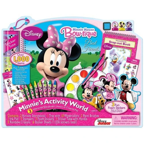 Minnie Giant Art & Activity Tray Over 1000 Pieces -Including Minnie Notepads, Foam Stickers, Markers And Much More 1 Minnie Giant Art & Activity Tray Over 1000 Pieces -Including Minnie Notepads, Foam Stickers, Markers And Much More