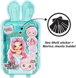 Na Na Na Surprise 2-in-1 Fashion Doll And Sparkly Sequined Purse Sparkle Series – Marina Jewels, 7.5" Mermaid Doll