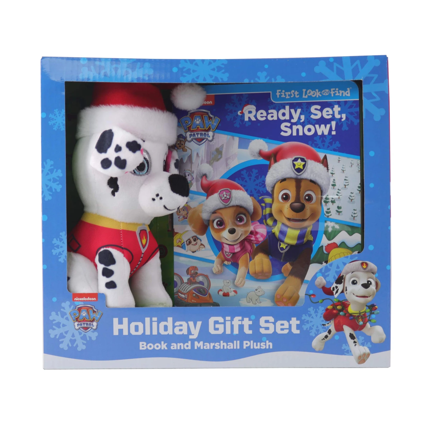 Nickelodeon Paw Patrol Book & Plush - Ready, Set, Snow! Holiday Gift Set - First Look And Find Activity Book With Marshall Plush! Board Book 4 Nickelodeon Paw Patrol Book & Plush - Ready, Set, Snow! Holiday Gift Set - First Look And Find Activity Book With Marshall Plush! Board Book - Image 4