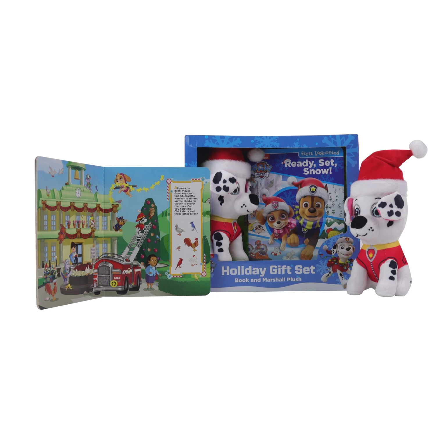 Nickelodeon Paw Patrol Book & Plush - Ready, Set, Snow! Holiday Gift Set - First Look And Find Activity Book With Marshall Plush! Board Book 1 Nickelodeon Paw Patrol Book & Plush - Ready, Set, Snow! Holiday Gift Set - First Look And Find Activity Book With Marshall Plush! Board Book