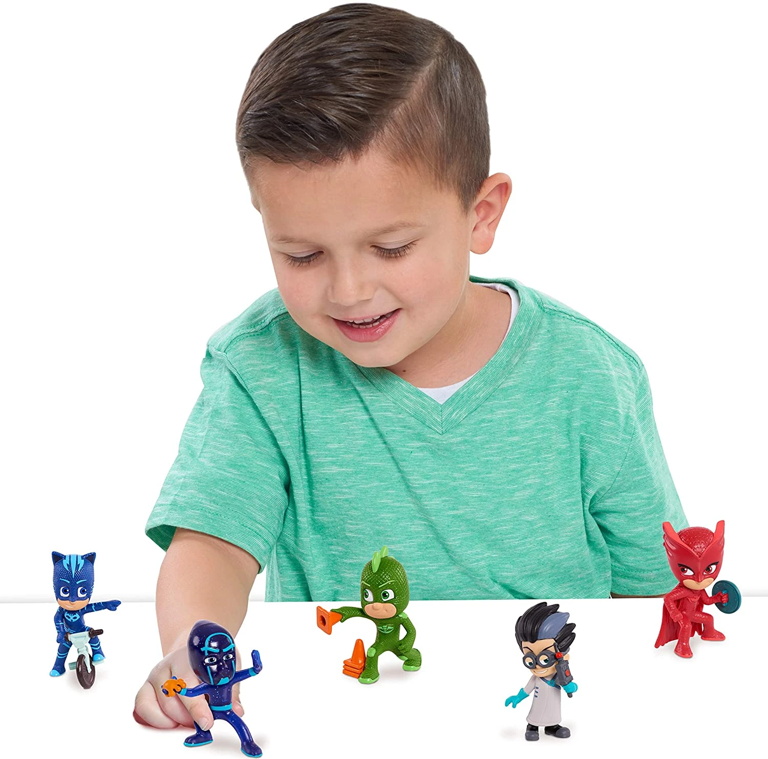 PJ Masks Collectible 5-Piece Figure Set,Catboy, Owlette, Gekko, Romeo, And Night Ninja, By Just Play 2 PJ Masks Collectible 5-Piece Figure Set,Catboy, Owlette, Gekko, Romeo, And Night Ninja, By Just Play - Image 2