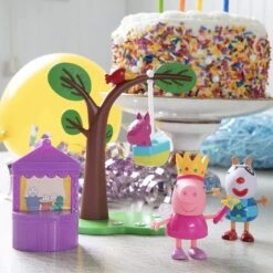 Peppa Pig Piñata Party Birthday Party Playset, 5 Pieces - Includes Peppa & Pedro Figures, Pinata, Puppet Show & Tree - Ages 2+ -Cuddle House Toys Shop PeppaPigBirthdayPartyPlayset7