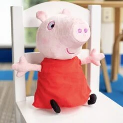 Peppa Pig Hug N' Oink Plush Stuffed Animal Toy, Large 12 Inches - Press Peppa's Belly To Hear Her Talk, Giggle & Oink - Ages 18+ Months -Cuddle House Toys Shop PeppaPigHugN OinkPlushStuffedAnimalToy Large12Inches PressPeppa sBellytoHearHerTalk Giggle Oink Ages18 Months4