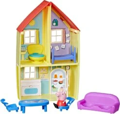 Peppa Pig Peppa’s Adventures Peppa’s Family House Playset, Includes Peppa Pig Figure And 6 Fun Accessories, Preschool Toy For Ages 3 And Up