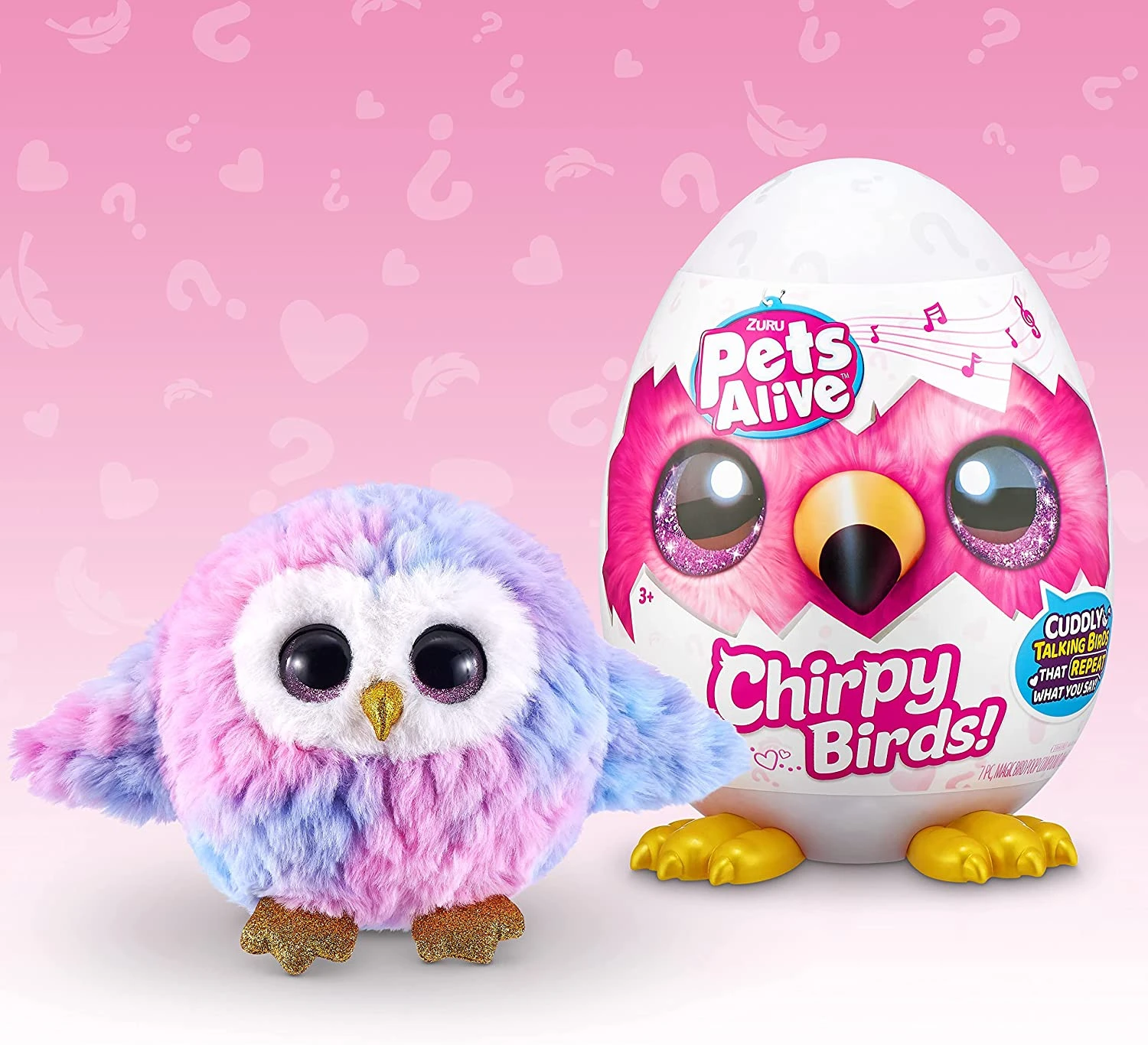 Pets Alive Chirpy Birds (OWL) By ZURU, Electronic Pet That Speaks, Giant Surprise Egg, Stickers, Comb, Fluffy Clay, Bird Animal Plush For Girls 2 Pets Alive Chirpy Birds (OWL) By ZURU, Electronic Pet That Speaks, Giant Surprise Egg, Stickers, Comb, Fluffy Clay, Bird Animal Plush For Girls - Image 2