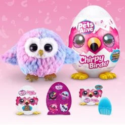 Pets Alive Chirpy Birds (OWL) By ZURU, Electronic Pet That Speaks, Giant Surprise Egg, Stickers, Comb, Fluffy Clay, Bird Animal Plush For Girls 8 Pets Alive Chirpy Birds (OWL) By ZURU, Electronic Pet That Speaks, Giant Surprise Egg, Stickers, Comb, Fluffy Clay, Bird Animal Plush For Girls -Cuddle House Toys Shop PetsAliveChirpyBirds OWL byZURU ElectronicPetThatSpeaks GiantSurpriseEgg Stickers Comb FluffyClay BirdAnimalPlushforGirls2
