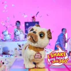 Pets Alive Poppy The Booty Shakin’Pug – Interactive Dancing Plush Puppy By ZURU, Multi -Cuddle House Toys Shop PetsAlivePoppyTheBootyShakin Pug InteractiveDancingPlushPuppybyZURU Multi4