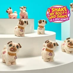 Pets Alive Poppy The Booty Shakin’Pug – Interactive Dancing Plush Puppy By ZURU, Multi -Cuddle House Toys Shop PetsAlivePoppyTheBootyShakin Pug InteractiveDancingPlushPuppybyZURU Multi5