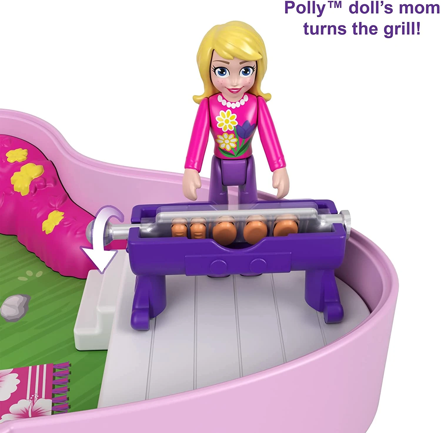 Polly Pocket Backyard Butterfly Compact, Outdoor Theme With Micro Polly Doll, Polly’s Mom Doll 5 Reveals & 13 Accessories, Pop & Swap Feature 4 Polly Pocket Backyard Butterfly Compact, Outdoor Theme With Micro Polly Doll, Polly’s Mom Doll 5 Reveals & 13 Accessories, Pop & Swap Feature - Image 4
