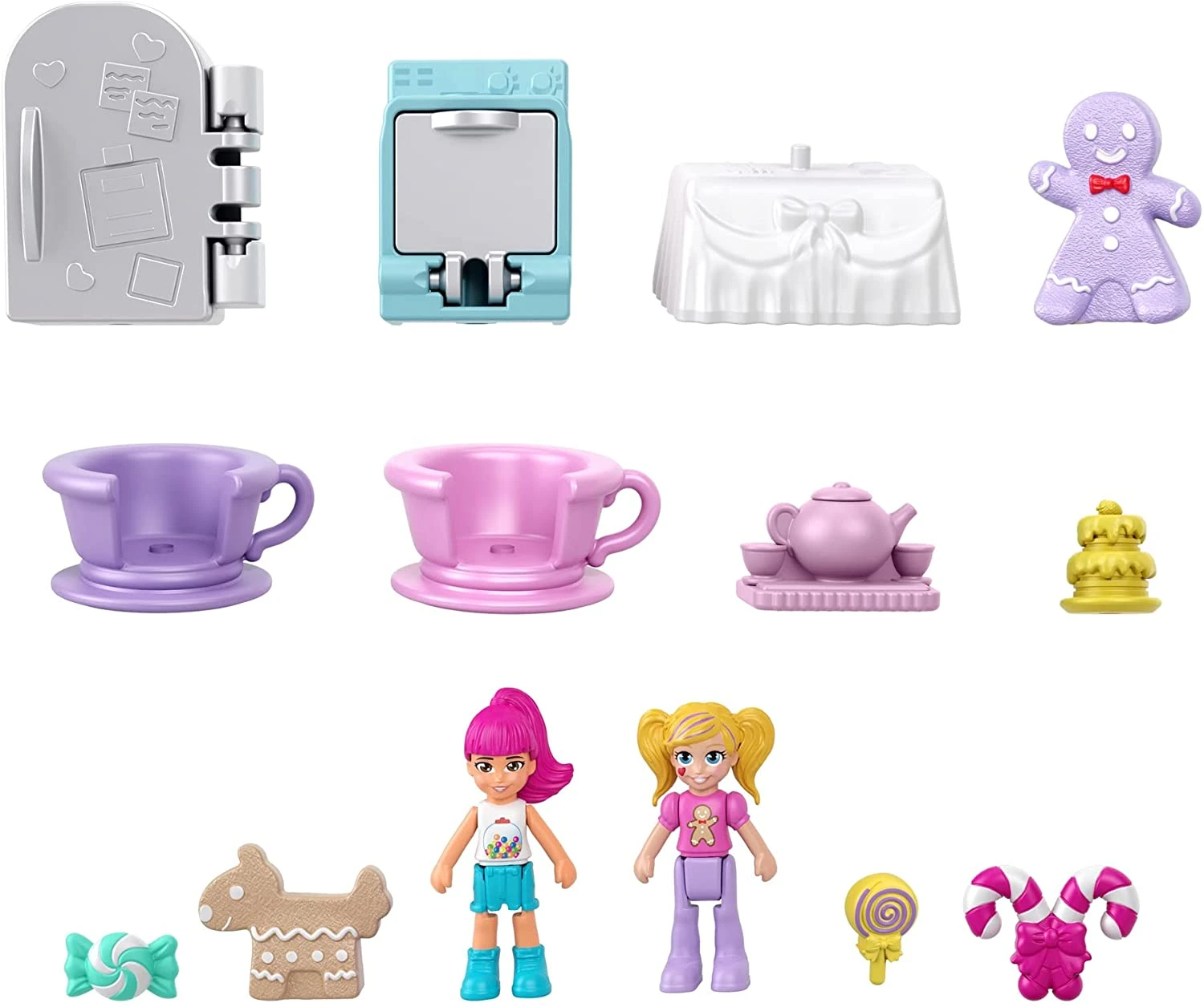 Polly Pocket Candy Cutie Gumball Compact, Gumball Theme With Micro Polly & Margot Dolls, 5 Reveals & 13 Related Accessories, Pop & Swap Feature 11 Polly Pocket Candy Cutie Gumball Compact, Gumball Theme With Micro Polly & Margot Dolls, 5 Reveals & 13 Related Accessories, Pop & Swap Feature - Image 11