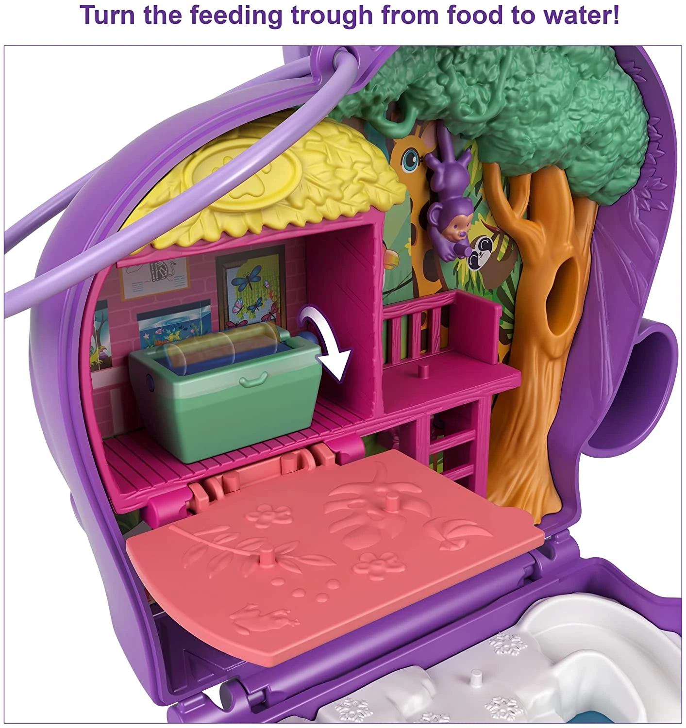 Polly Pocket Elephant Adventure Compact, Animal Theme With Micro Polly & Bella Dolls, 5 Reveals & 13 Related Accessories, Pop & Swap Feature 2 Polly Pocket Elephant Adventure Compact, Animal Theme With Micro Polly & Bella Dolls, 5 Reveals & 13 Related Accessories, Pop & Swap Feature - Image 2