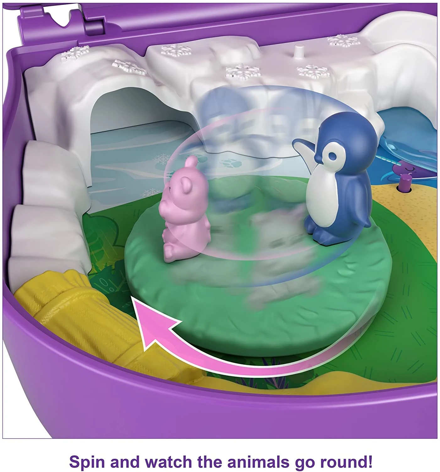 Polly Pocket Elephant Adventure Compact, Animal Theme With Micro Polly & Bella Dolls, 5 Reveals & 13 Related Accessories, Pop & Swap Feature 3 Polly Pocket Elephant Adventure Compact, Animal Theme With Micro Polly & Bella Dolls, 5 Reveals & 13 Related Accessories, Pop & Swap Feature - Image 3