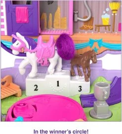 Polly Pocket Jumpin’ Style Pony Compact With Horse Show Theme, Micro Polly Doll & Friend, 2 Horse Figures (1 With Saddle & Tail Hair), Fun Features & Surprise Reveals 20 Polly Pocket Jumpin’ Style Pony Compact With Horse Show Theme, Micro Polly Doll & Friend, 2 Horse Figures (1 With Saddle & Tail Hair), Fun Features & Surprise Reveals -Cuddle House Toys Shop PollyPocketJumpin StylePonyCompactwithHorseShowTheme MicroPollyDoll Friend 2HorseFigures 1withSaddle TailHair Fun7