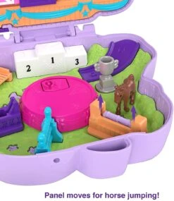 Polly Pocket Jumpin’ Style Pony Compact With Horse Show Theme, Micro Polly Doll & Friend, 2 Horse Figures (1 With Saddle & Tail Hair), Fun Features & Surprise Reveals 21 Polly Pocket Jumpin’ Style Pony Compact With Horse Show Theme, Micro Polly Doll & Friend, 2 Horse Figures (1 With Saddle & Tail Hair), Fun Features & Surprise Reveals -Cuddle House Toys Shop PollyPocketJumpin StylePonyCompactwithHorseShowTheme MicroPollyDoll Friend 2HorseFigures 1withSaddle TailHair Fun8