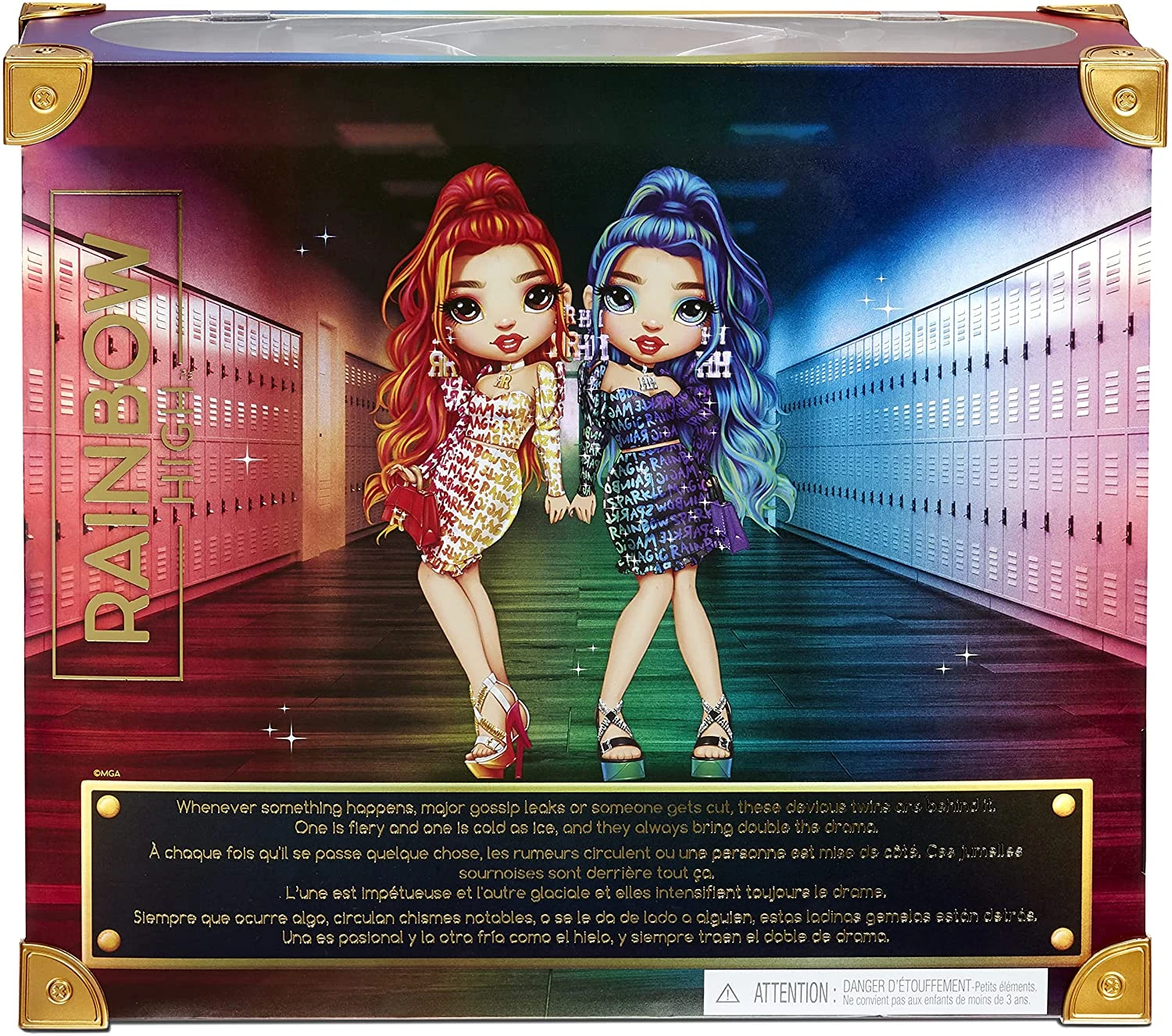 Rainbow High Special Edition Twin (2-Pack) Laurel & Holly De'Vious Fashion Dolls, Multicolor Designer Metallic Outfits - Image 2